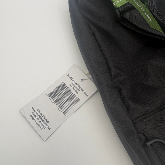 Vera Bradley Small Lorman Sling Backpack Night Black 51022-20089 NWT - Picture 3 of 4